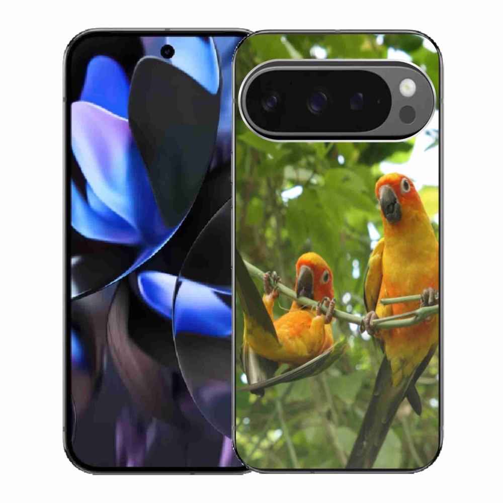 Gélový kryt mmCase na Google Pixel 9 Pro - papagáje aratingy