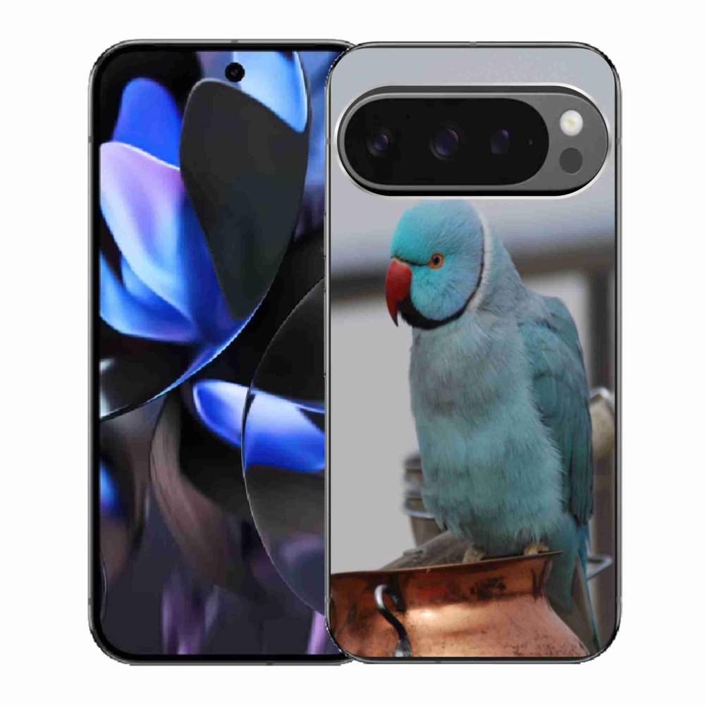 Gélový kryt mmCase na Google Pixel 9 Pro - papagáj alexander modrý