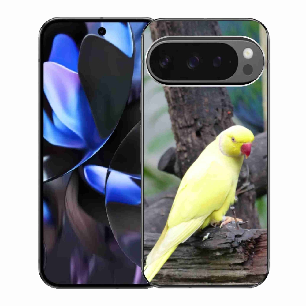 Gélový kryt mmCase na Google Pixel 9 Pro - papagáj alexander žltý