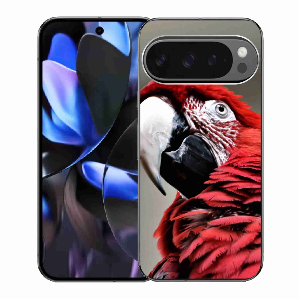 Gélový kryt mmCase na Google Pixel 9 Pro - papagáj ara červený