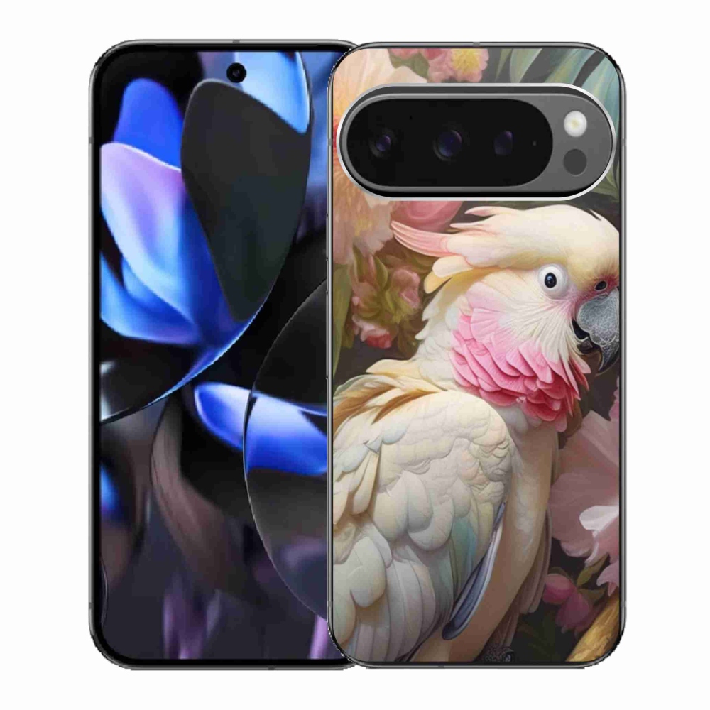 Gélový kryt mmCase na Google Pixel 9 Pro - papagáj kakadu ružový 2