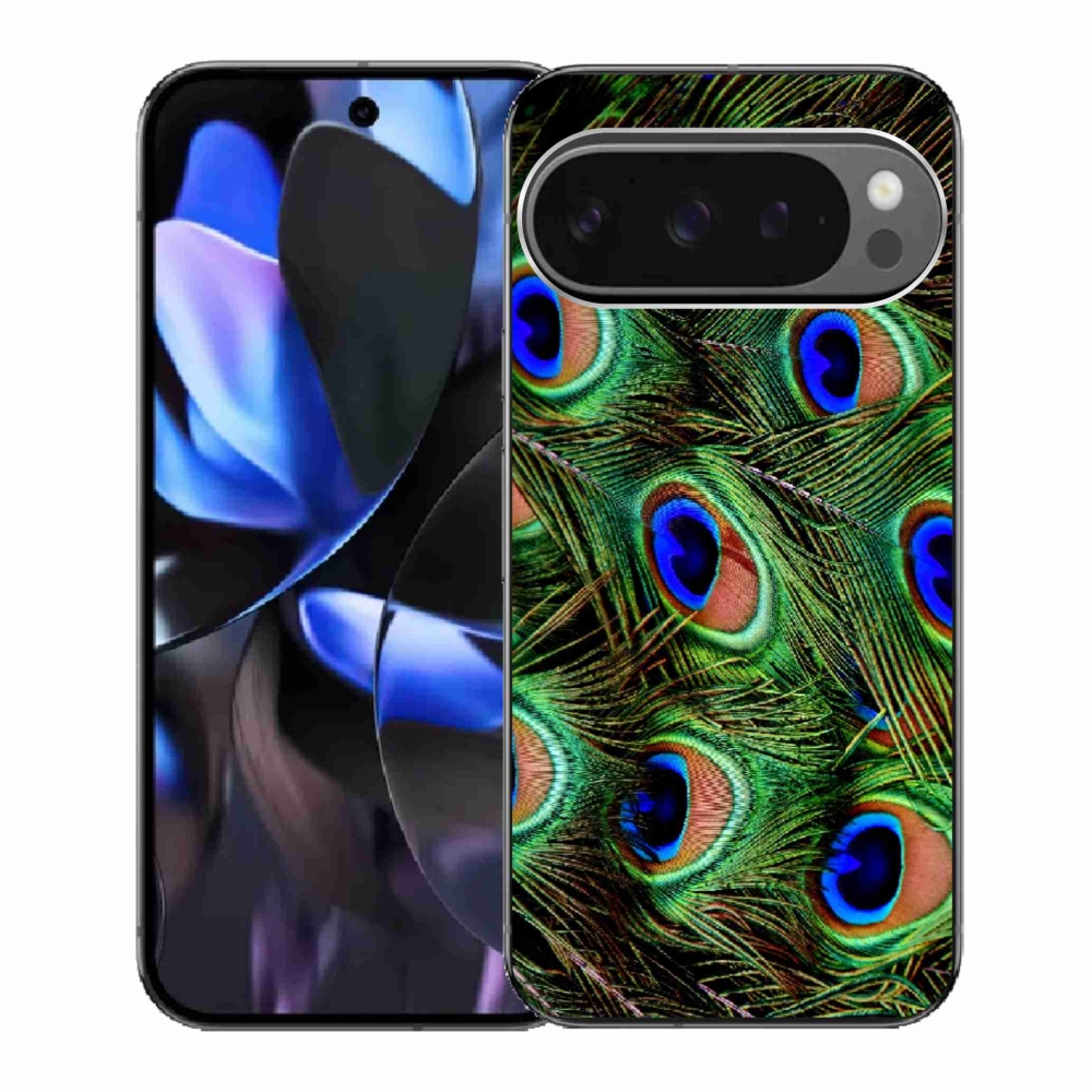 Gélový kryt mmCase na Google Pixel 9 Pro - pávie perie