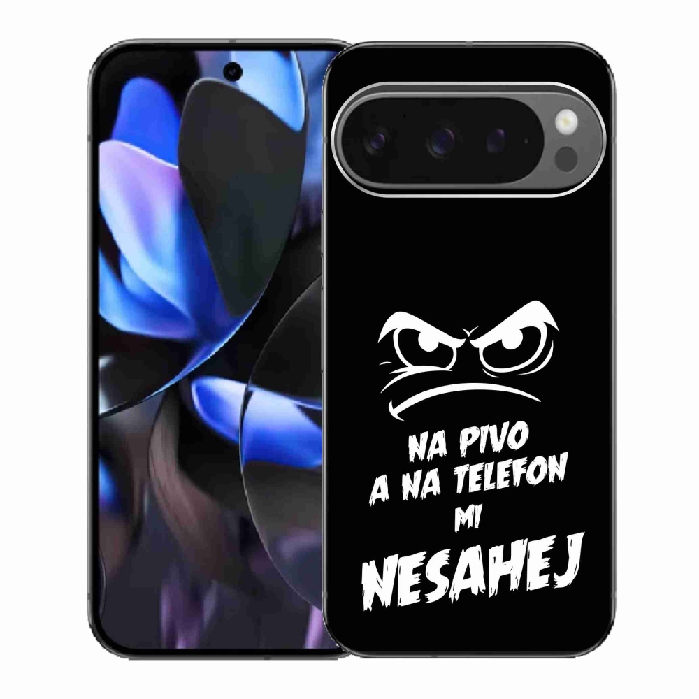 Gélový kryt mmCase na Google Pixel 9 Pro - pivný motív 2 čierne pozadie