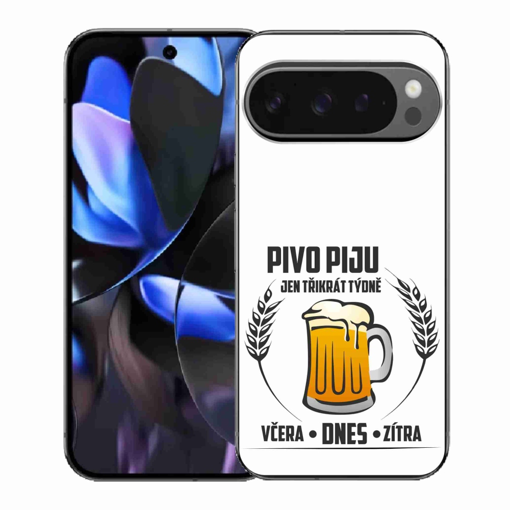 Gélový kryt mmCase na Google Pixel 9 Pro - pivný motív biele pozadie