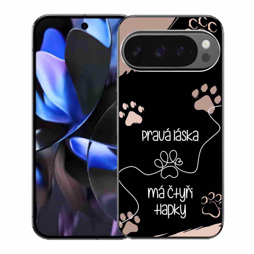 Gélový kryt mmCase na Google Pixel 9 Pro - psí motív 1 čierne pozadie