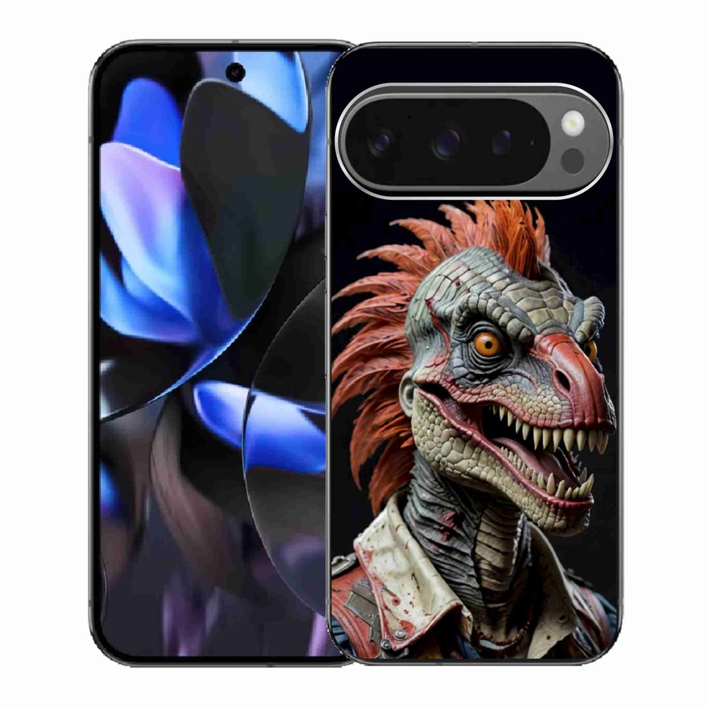 Gélový kryt mmCase na Google Pixel 9 Pro - punk dinosaurus