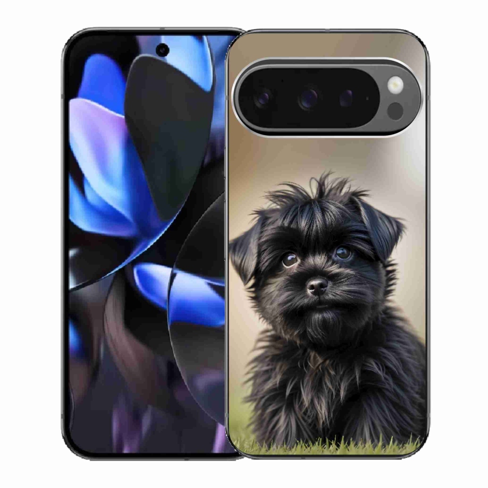 Gélový kryt mmCase na Google Pixel 9 Pro - roztomilý čierny psík