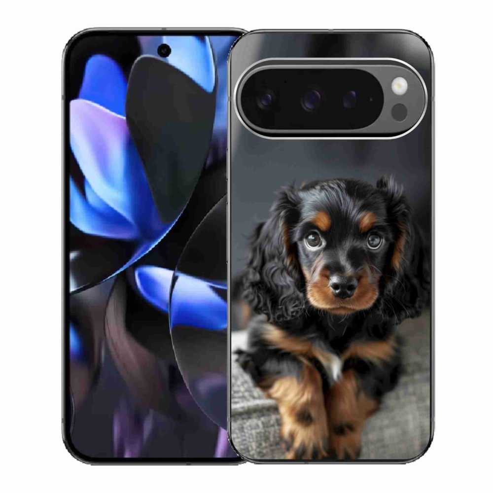 Gélový kryt mmCase na Google Pixel 9 Pro - roztomilý dlhosrstý jazvečík