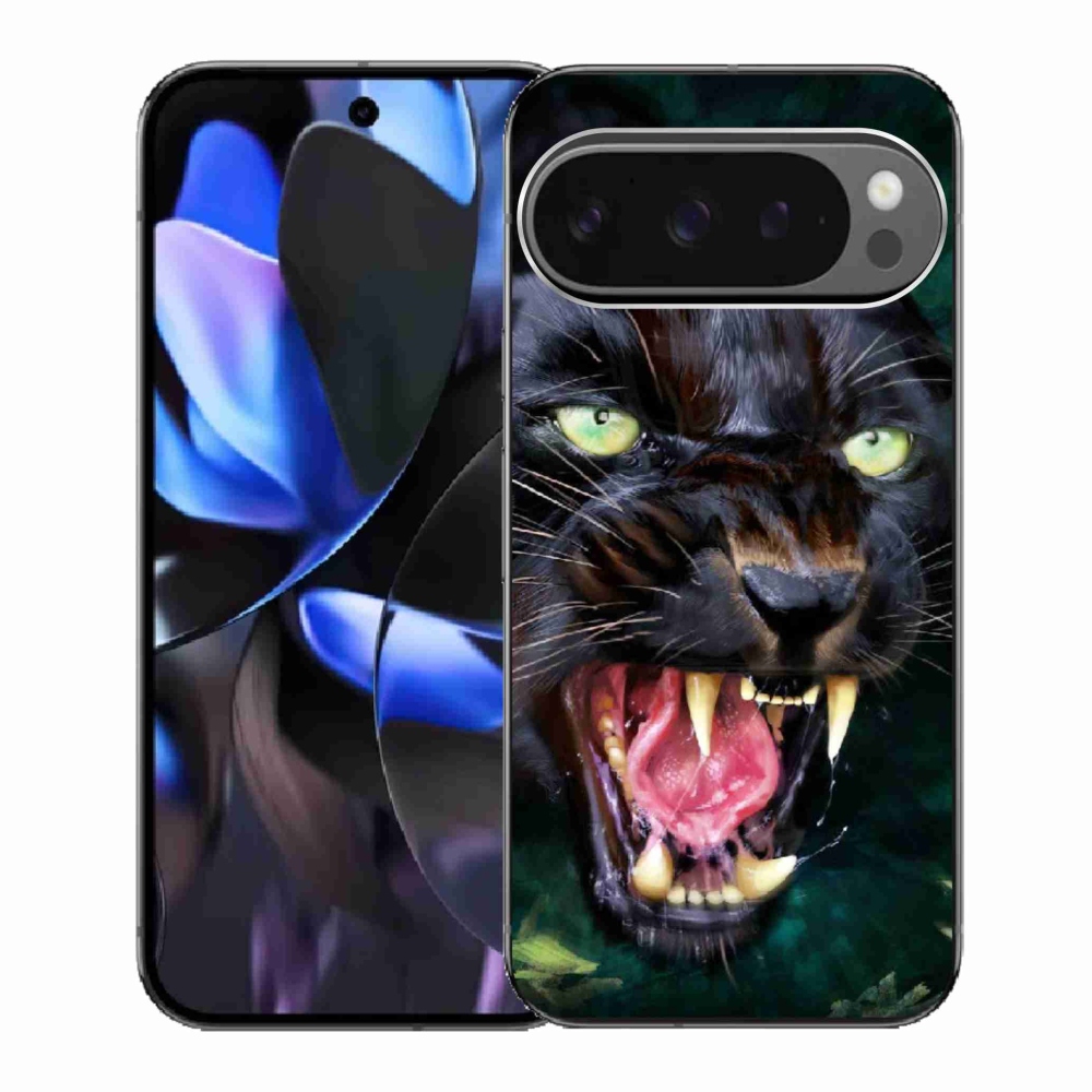 Gélový kryt mmCase na Google Pixel 9 Pro - rozzúrený čierny panter