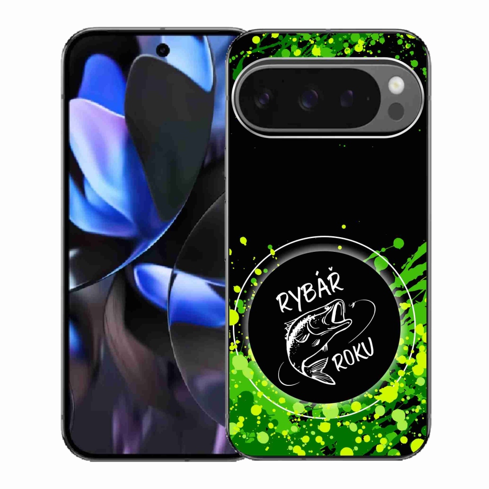 Gélový kryt mmCase na Google Pixel 9 Pro - rybár roku čierne pozadie