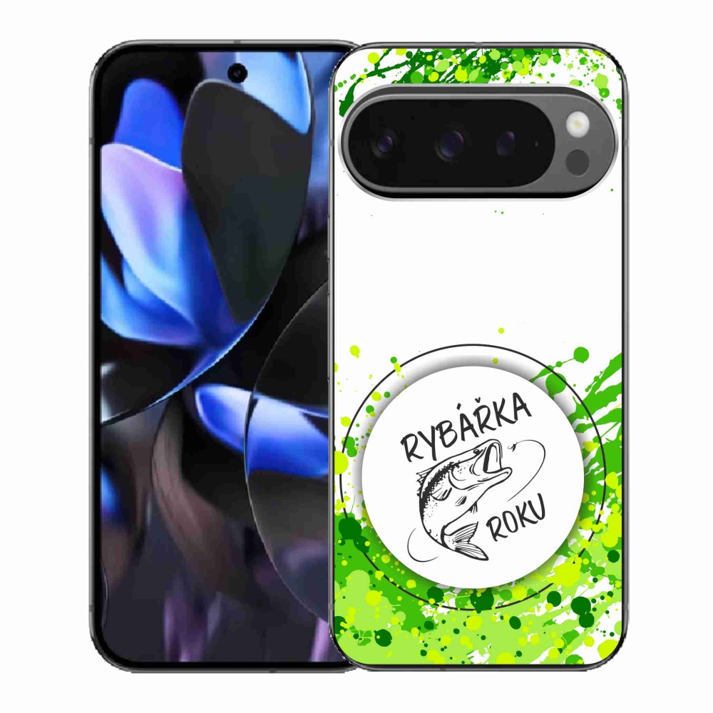Gélový kryt mmCase na Google Pixel 9 Pro - rybárka roku biele pozadie