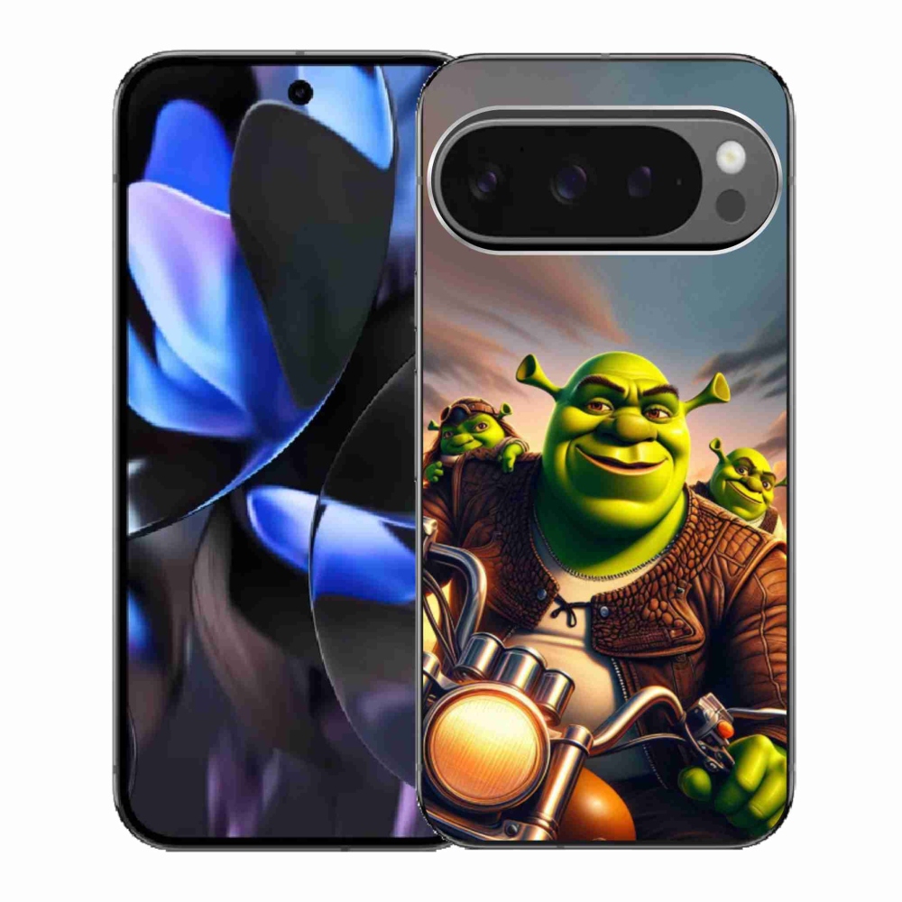 Gélový kryt mmCase na Google Pixel 9 Pro - zhrek na motorke