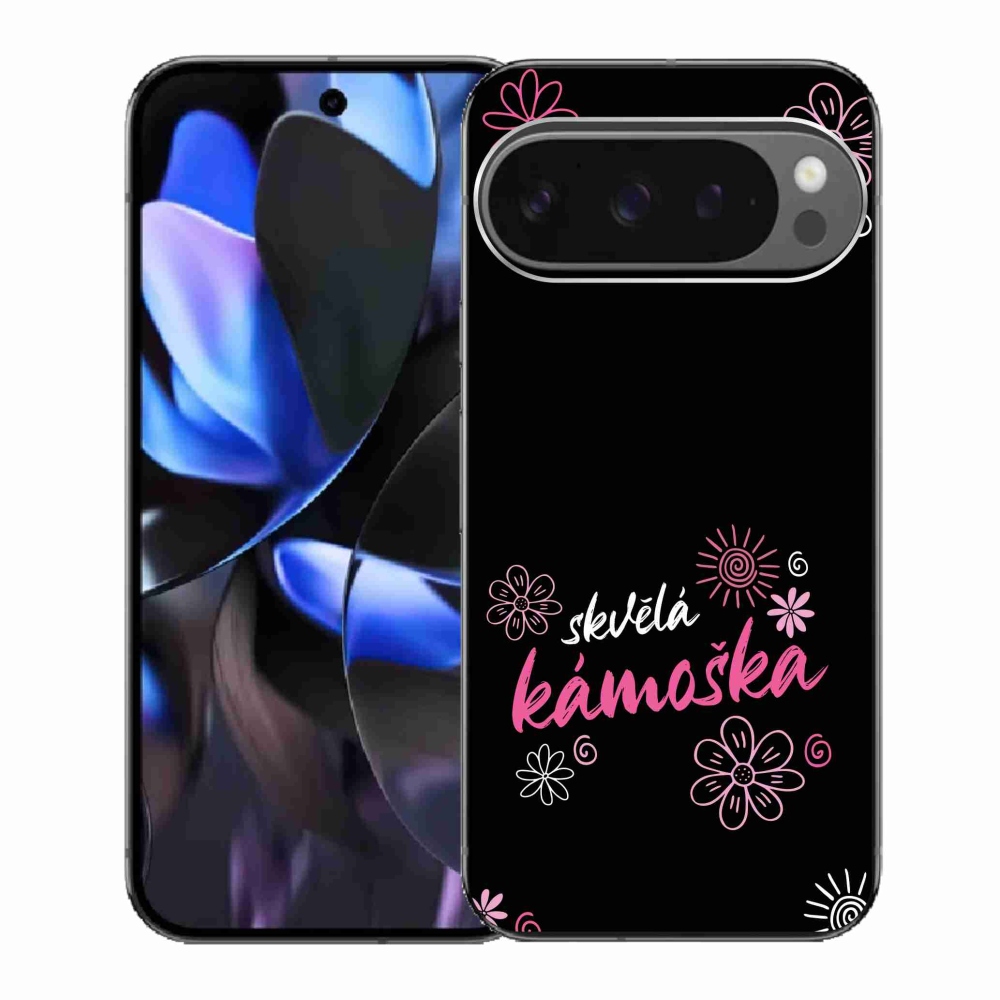 Gélový kryt mmCase na Google Pixel 9 Pro - skvelá kamoška čierne pozadie