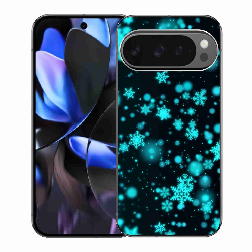 Gélový kryt mmCase na Google Pixel 9 Pro - snehové vločky 1