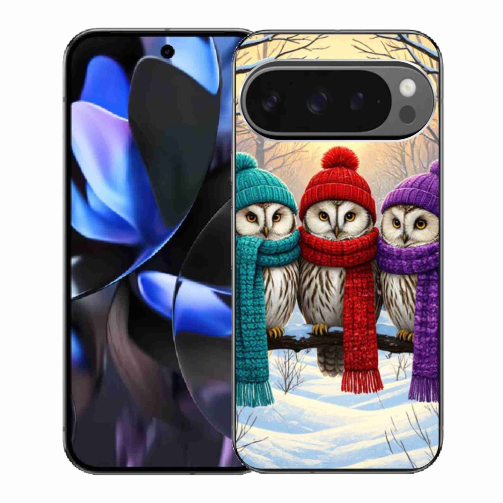 Gélový kryt mmCase na Google Pixel 9 Pro - soví priatelia