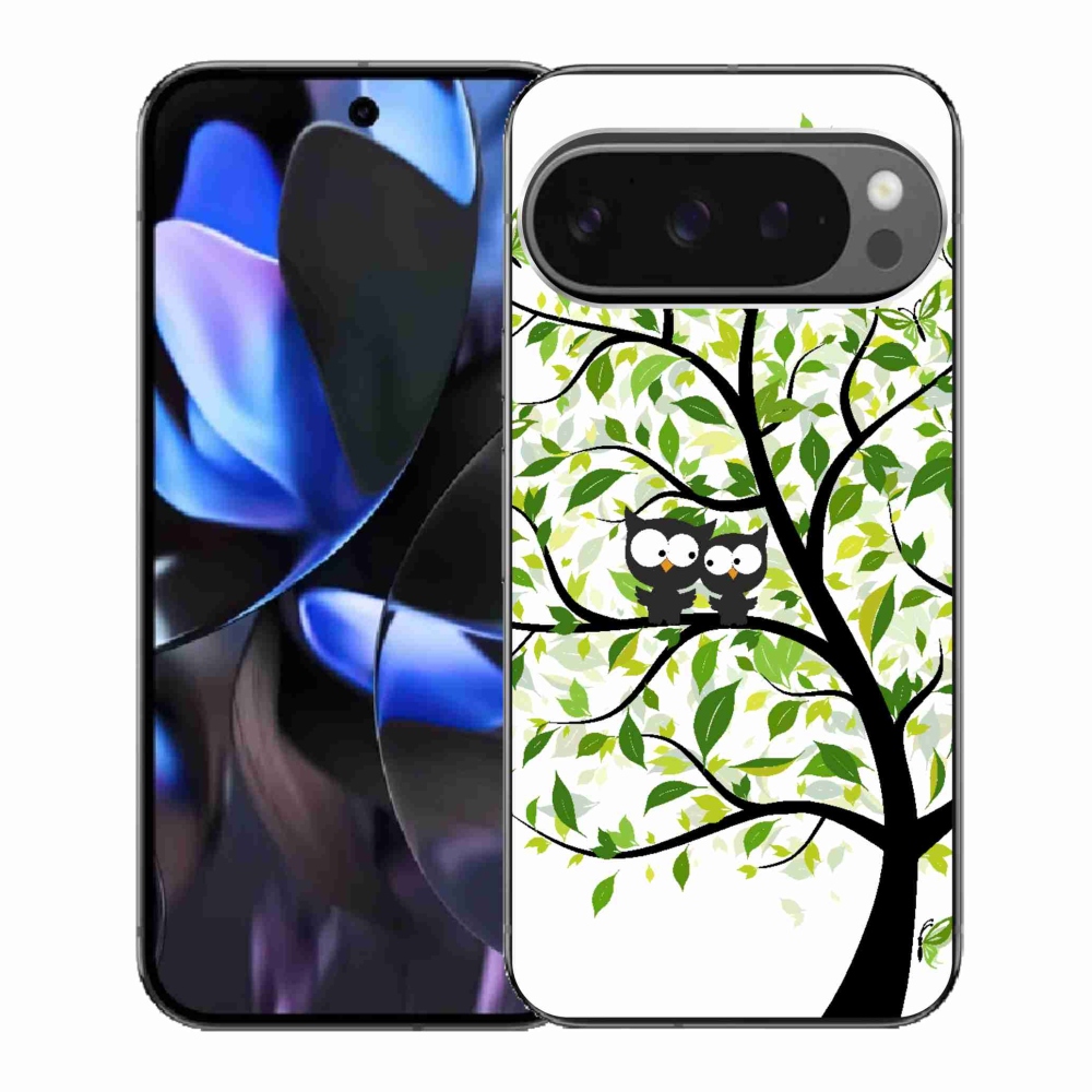 Gélový kryt mmCase na Google Pixel 9 Pro - malej sovy na strome