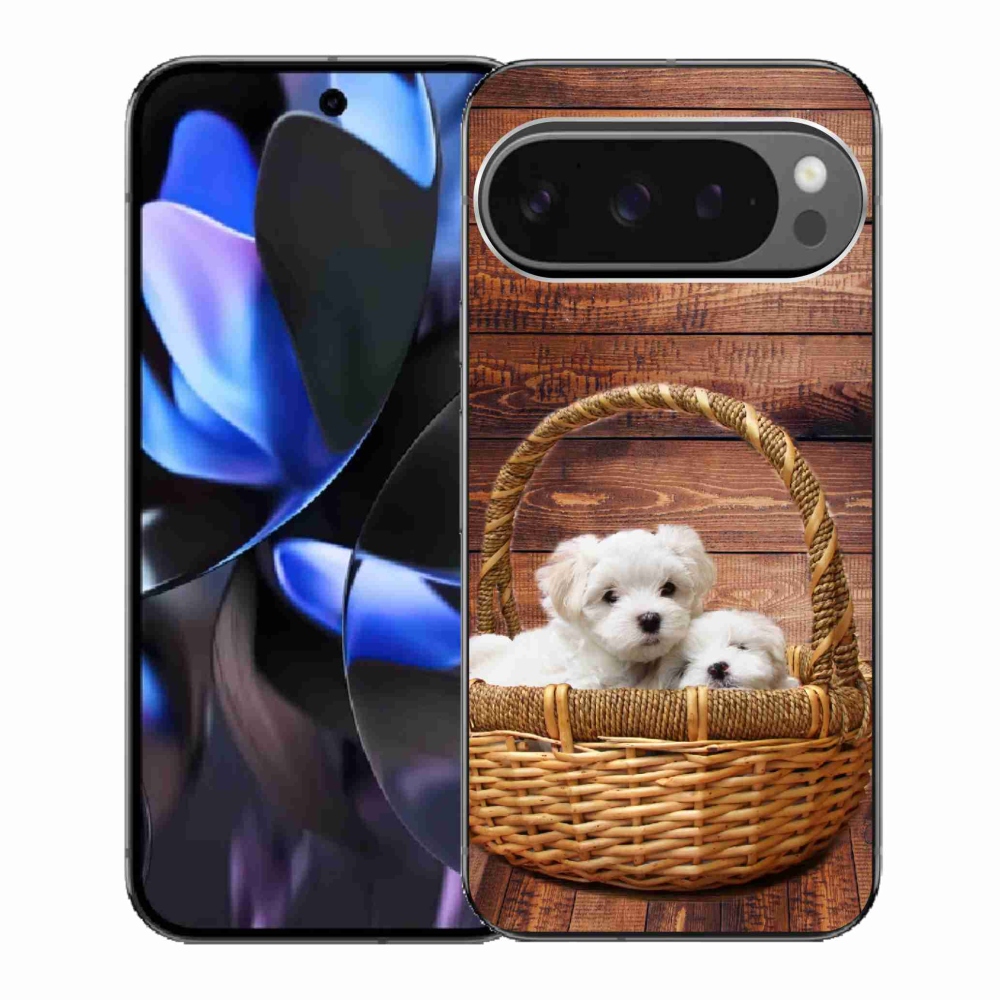 Gélový kryt mmCase na Google Pixel 9 Pro - šteniatka