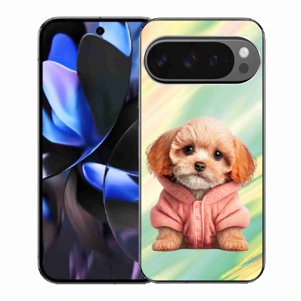 Gélový kryt mmCase na Google Pixel 9 Pro - šteňa vo svetri