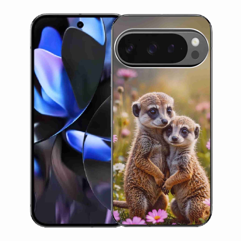Gélový kryt mmCase na Google Pixel 9 Pro - surikatí duo