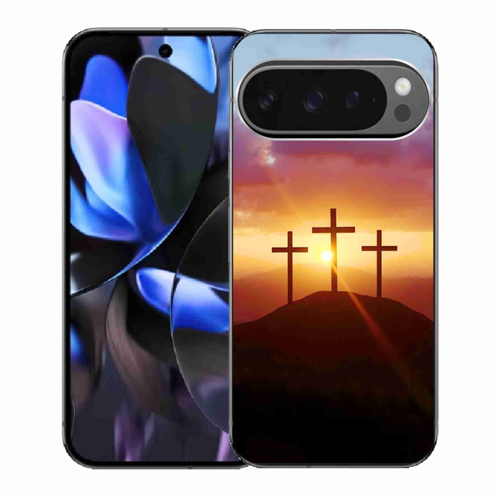 Gélový kryt mmCase na Google Pixel 9 Pro - tri kríža