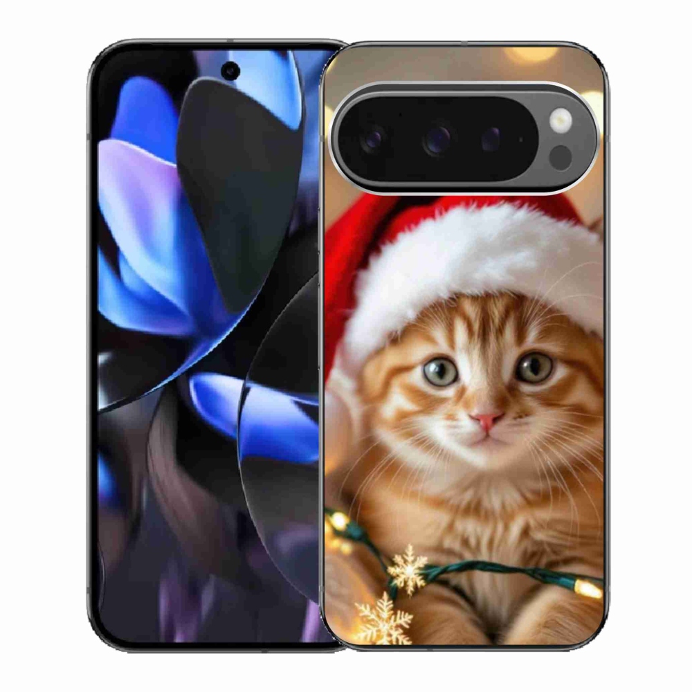 Gélový kryt mmCase na Google Pixel 9 Pro - vianočné mačiatko
