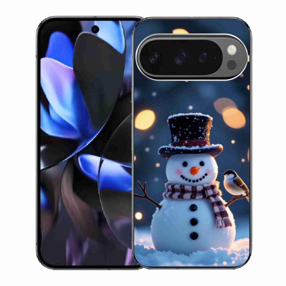 Gélový kryt mmCase na Google Pixel 9 Pro - vianočný snehuliak