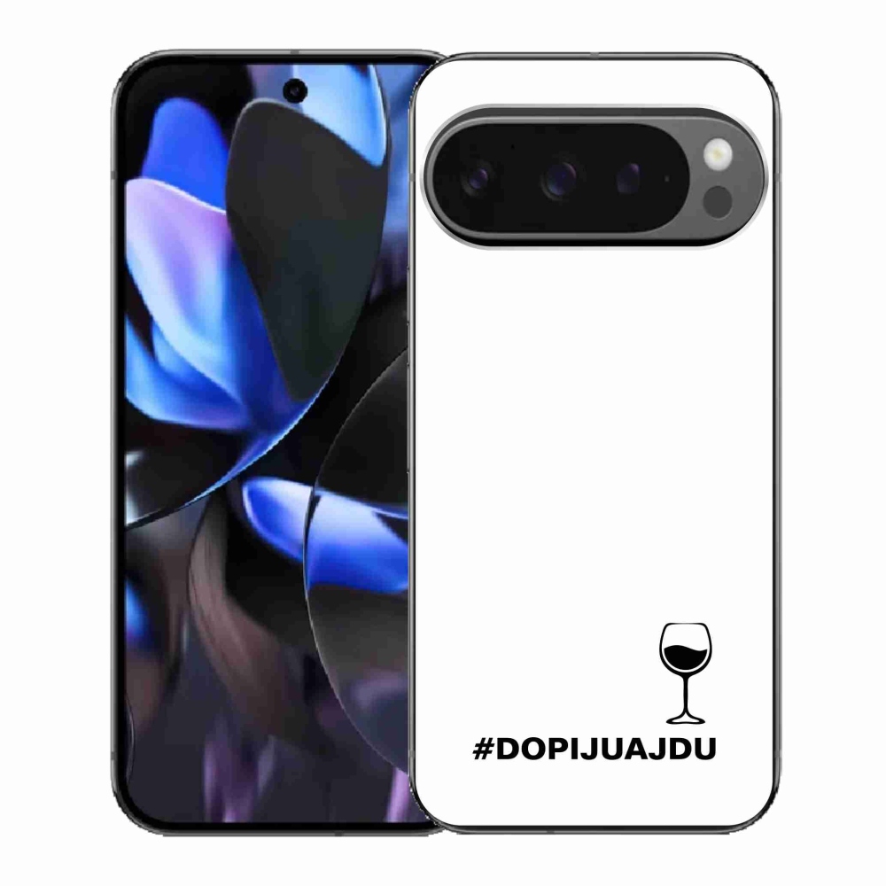 Gélový kryt mmCase na Google Pixel 9 Pro - vínny motív biele pozadie