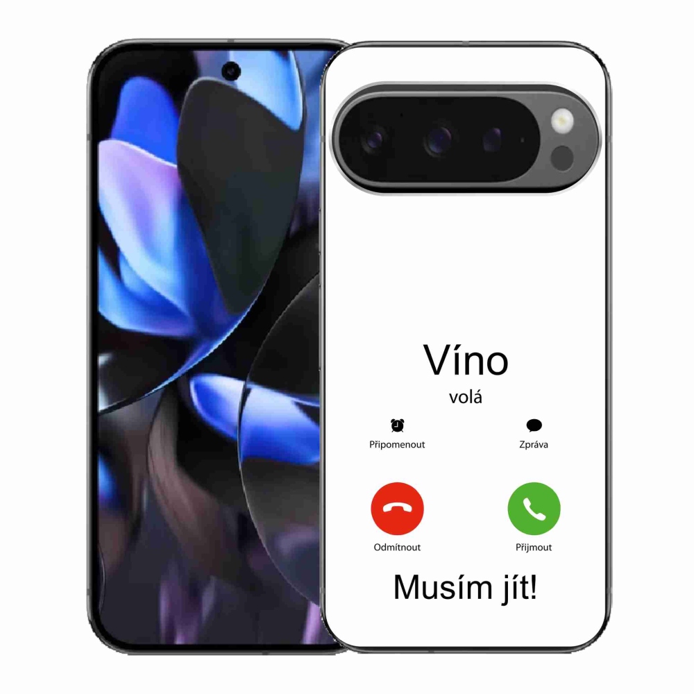 Gélový kryt mmCase na Google Pixel 9 Pro - víno volá biele pozadie