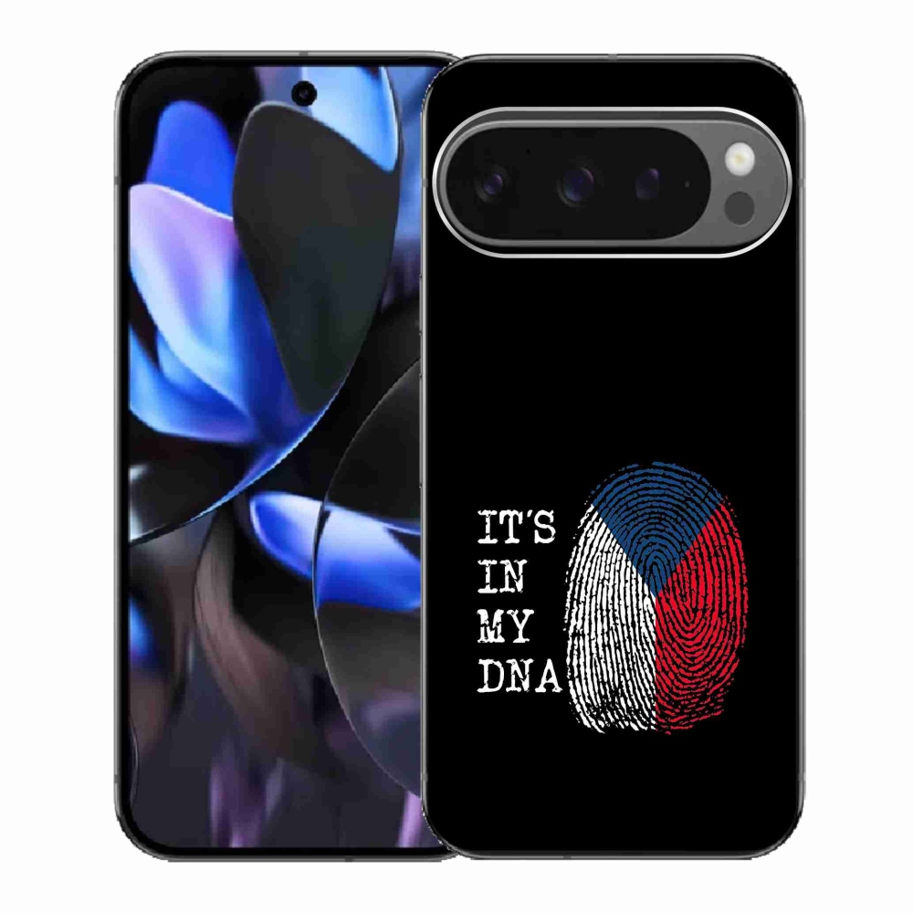 Gélový kryt mmCase na Google Pixel 9 Pro - vlajka odtlačok prsta čierne pozadie