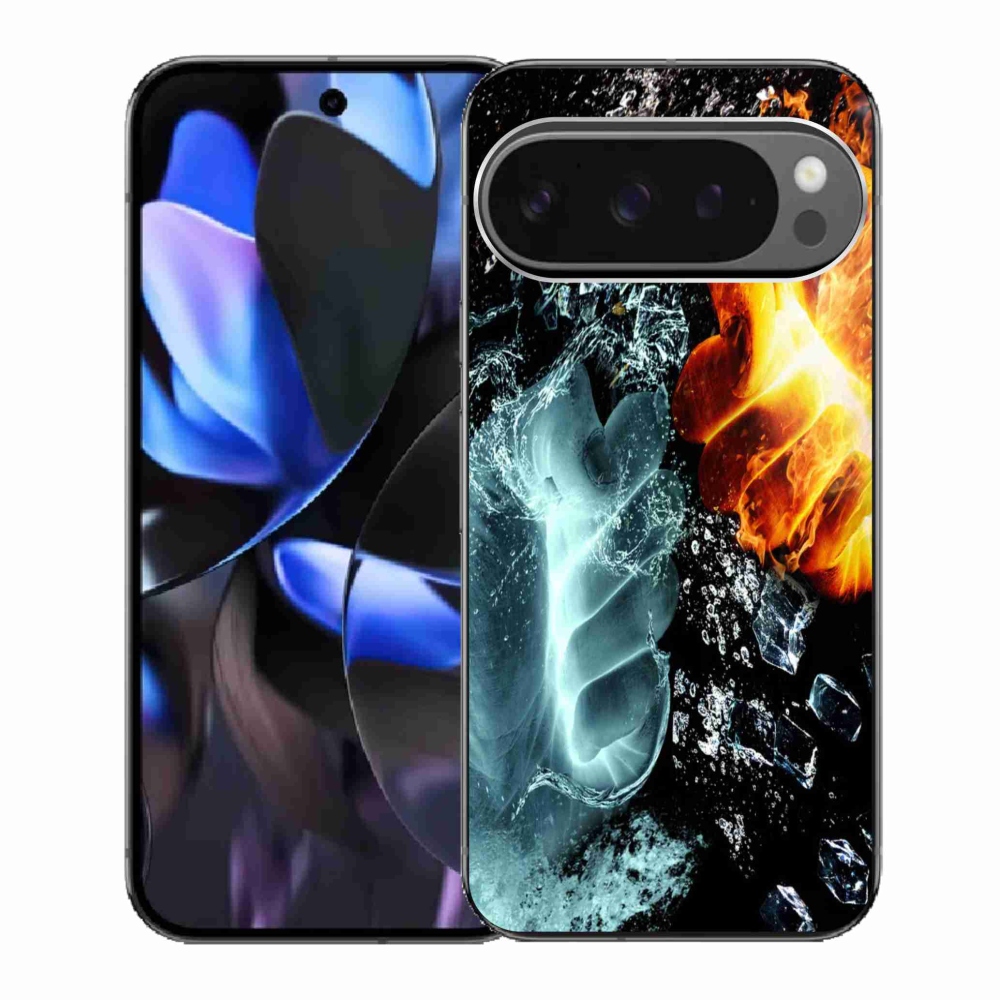 Gélový kryt mmCase na Google Pixel 9 Pro - voda a oheň