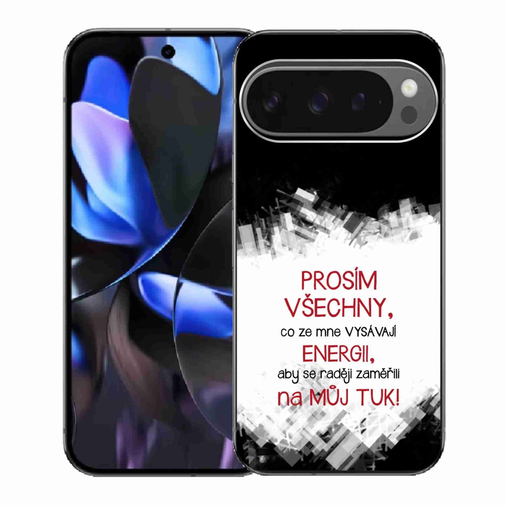 Gélový kryt mmCase na Google Pixel 9 Pro - vtipný text 1 červený