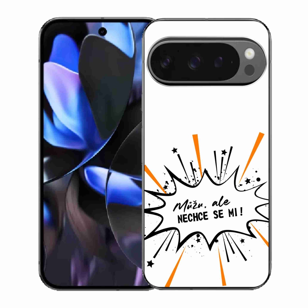 Gélový kryt mmCase na Google Pixel 9 Pro - vtipný text 11 biele pozadie