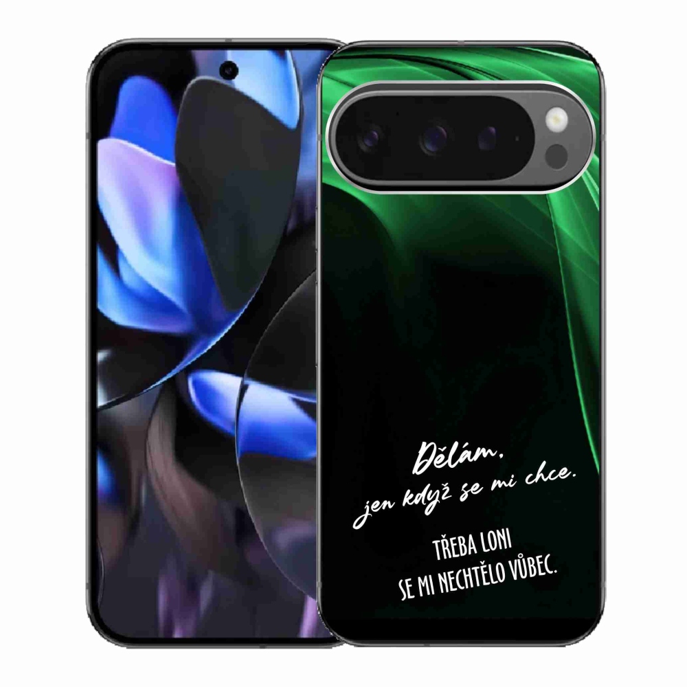 Gélový kryt mmCase na Google Pixel 9 Pro - vtipný text 12 čierne pozadie