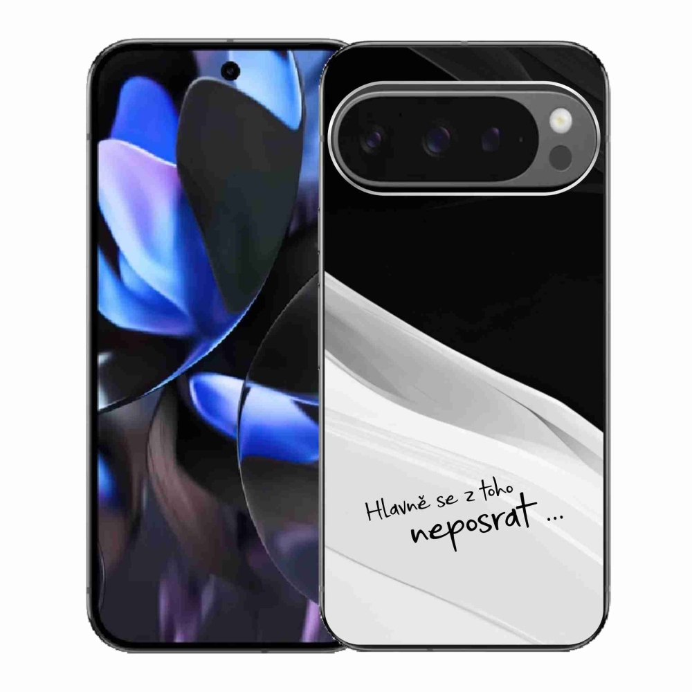 Gélový kryt mmCase na Google Pixel 9 Pro - vtipný text 13 bieločierne pozadie