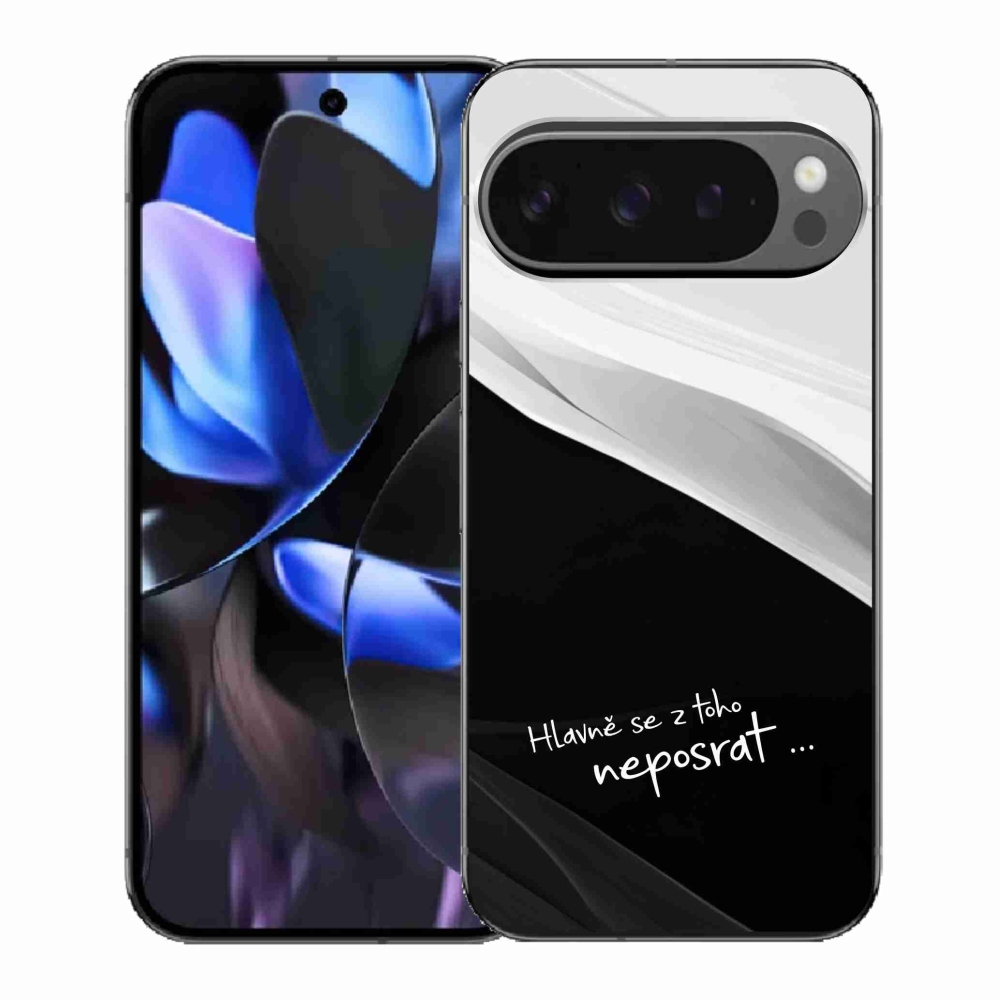 Gélový kryt mmCase na Google Pixel 9 Pro - vtipný text 13 čiernobiele pozadie