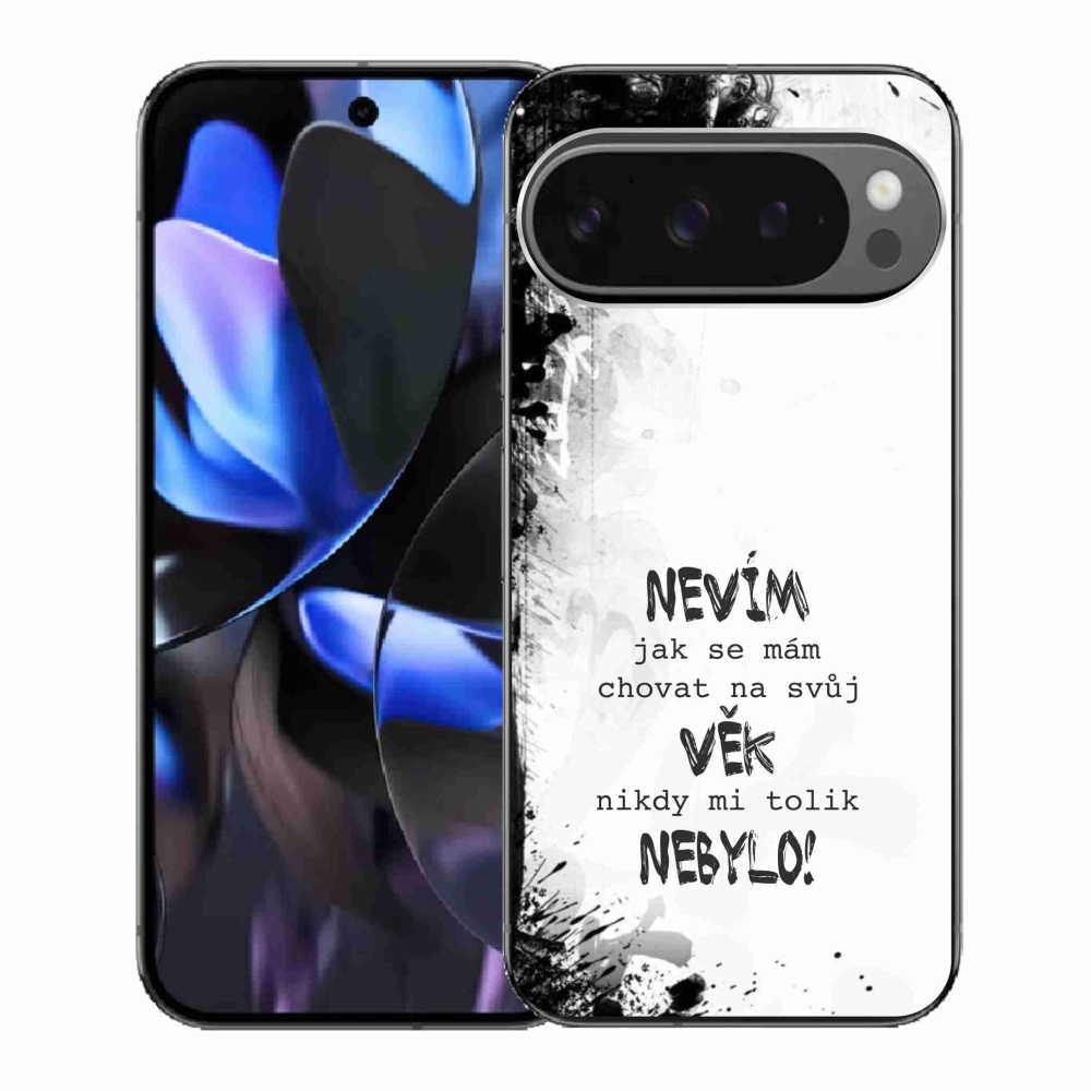 Gélový kryt mmCase na Google Pixel 9 Pro - vtipný text 14 biele pozadie