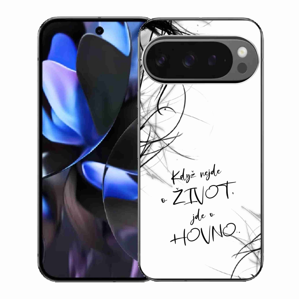 Gélový kryt mmCase na Google Pixel 9 Pro - vtipný text 16 biele pozadie
