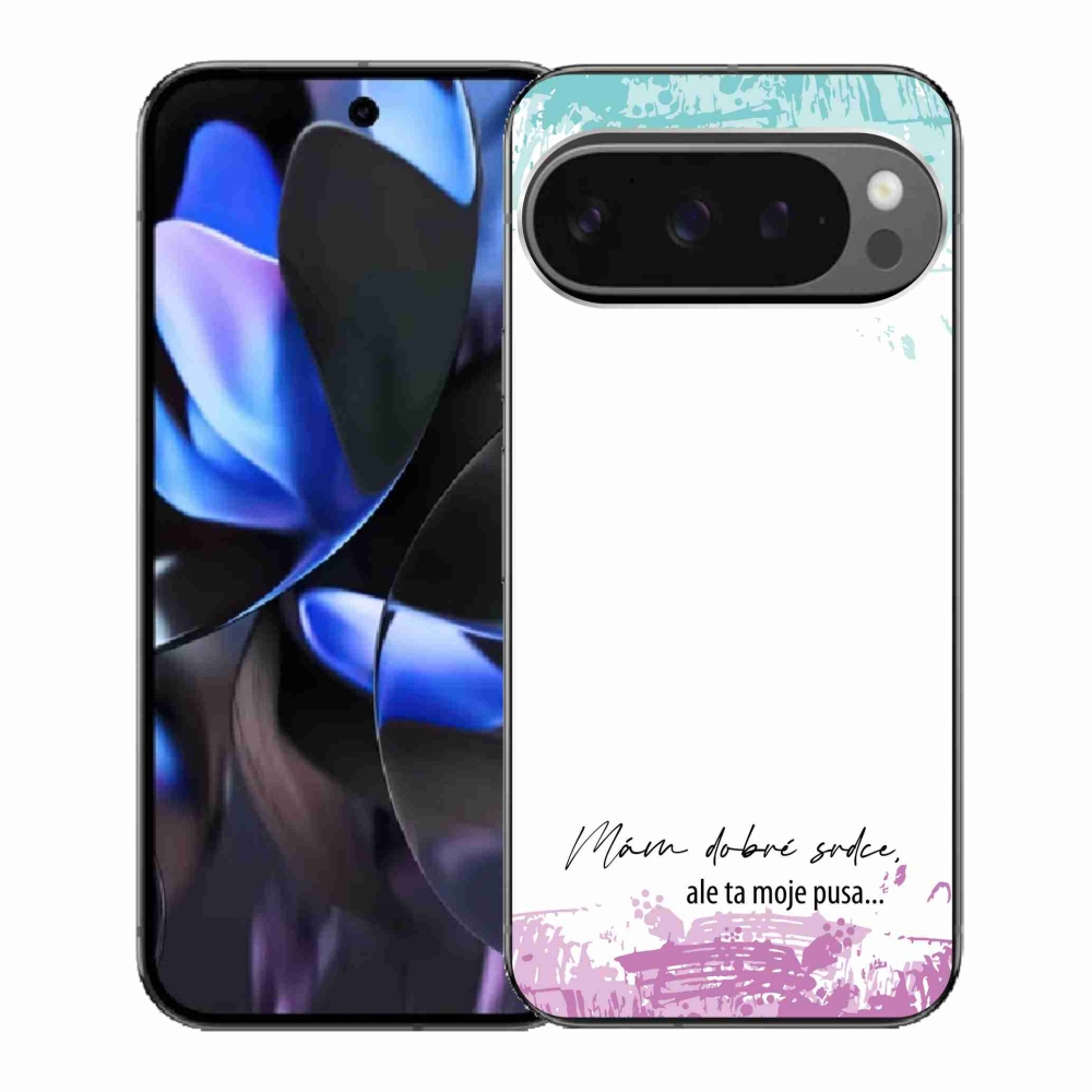 Gélový kryt mmCase na Google Pixel 9 Pro - vtipný text 3 biele pozadie
