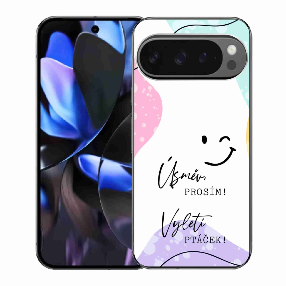 Gélový kryt mmCase na Google Pixel 9 Pro - vtipný text 4 biele pozadie