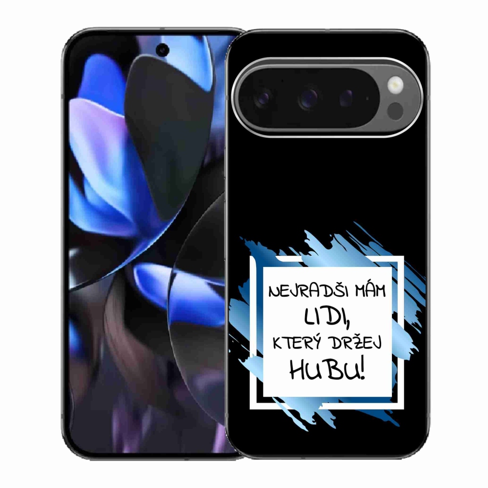 Gélový kryt mmCase na Google Pixel 9 Pro - vtipný text 7 bieločierne pozadie