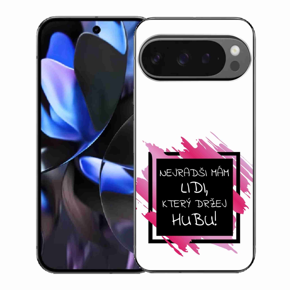 Gélový kryt mmCase na Google Pixel 9 Pro - vtipný text 7 čiernobiele pozadie