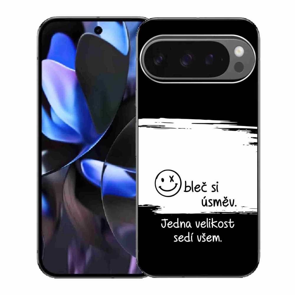Gélový kryt mmCase na Google Pixel 9 Pro - vtipný text 8 bieločierne pozadie