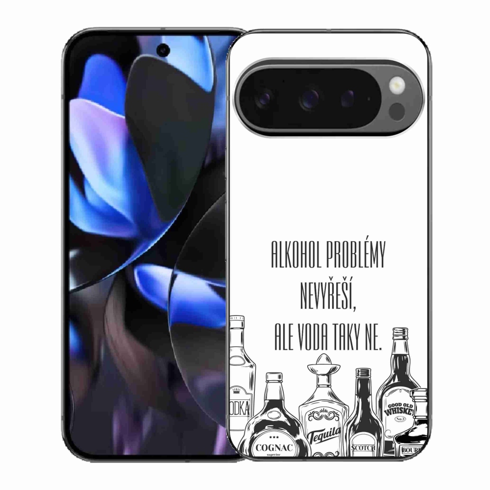 Gélový kryt mmCase na Google Pixel 9 Pro - vtipný text biele pozadie