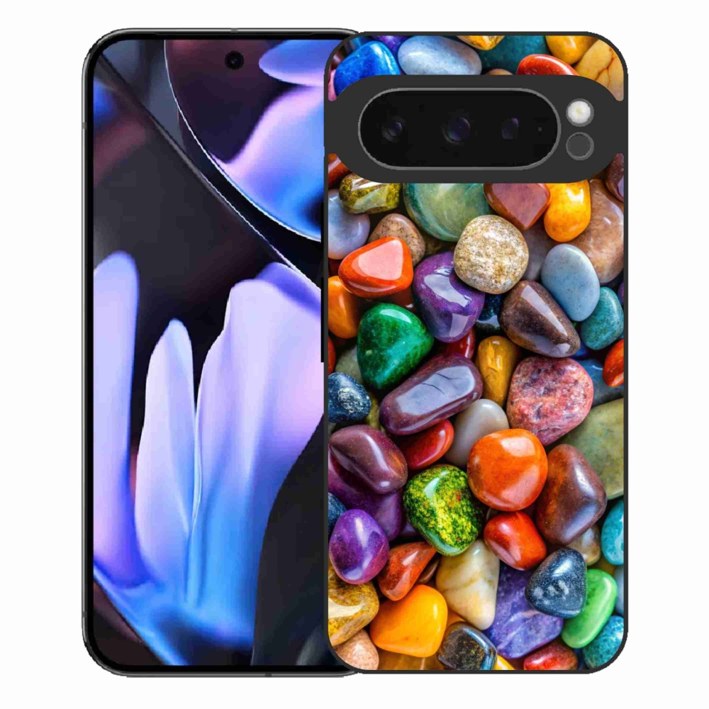Gélový kryt mmCase na Google Pixel 9 Pro XL - farebné kamienky