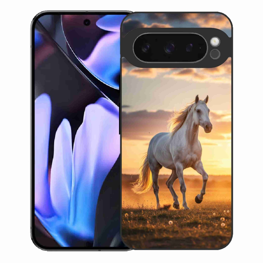 Gélový kryt mmCase na Google Pixel 9 Pro XL - bežiaci biely kôň 2