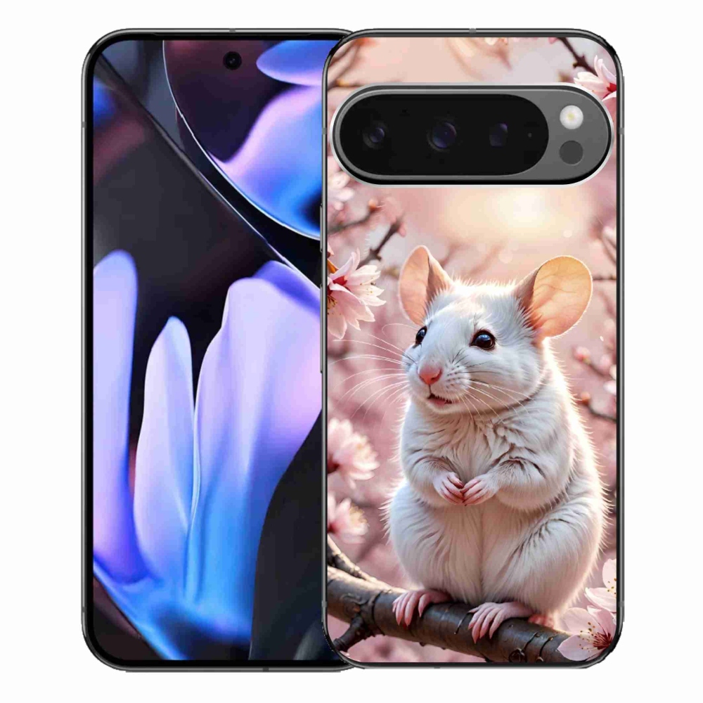 Gélový kryt mmCase na Google Pixel 9 Pro XL - biela myš na vetve