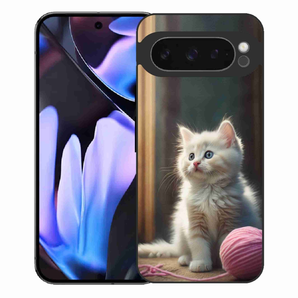 Gélový kryt mmCase na Google Pixel 9 Pro XL - biele mačiatko 2