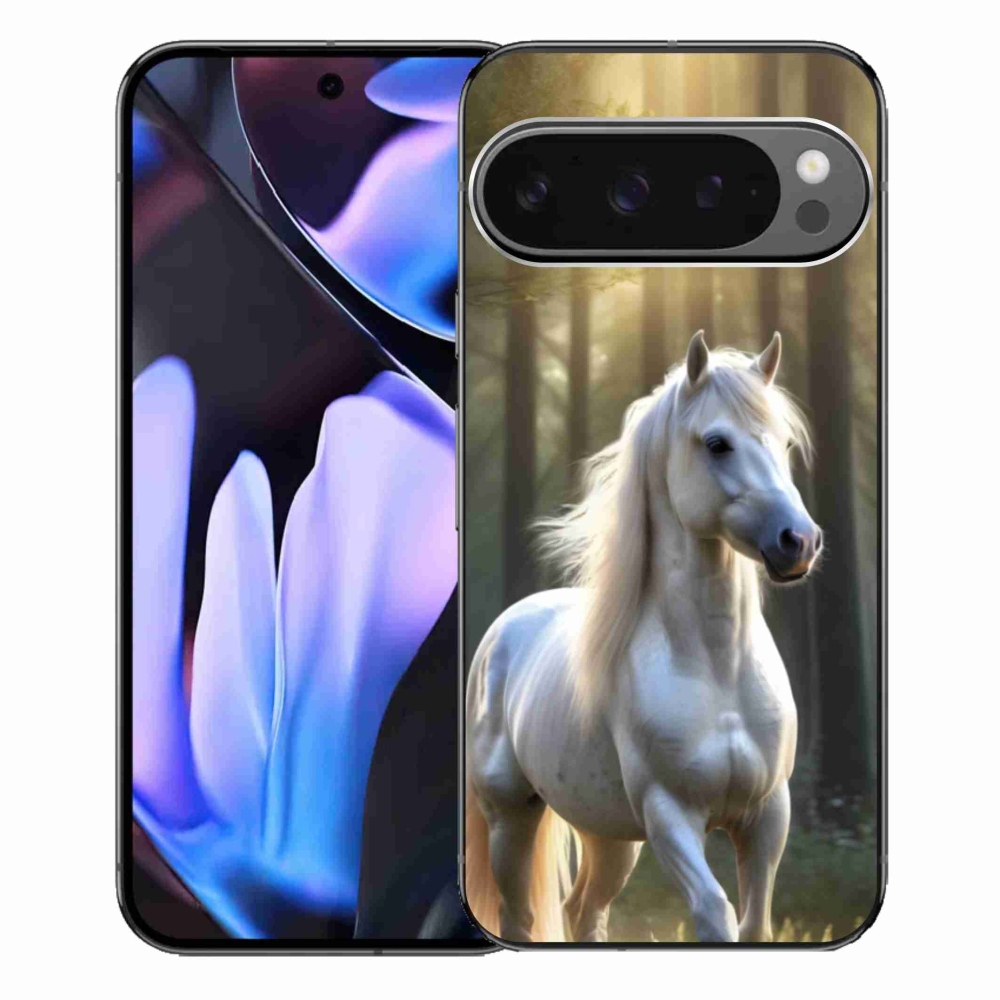 Gélový kryt mmCase na Google Pixel 9 Pro XL - biely kôň 3