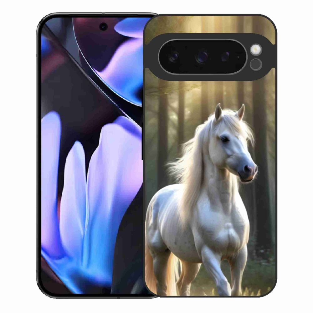 Gélový kryt mmCase na Google Pixel 9 Pro XL - biely kôň 3