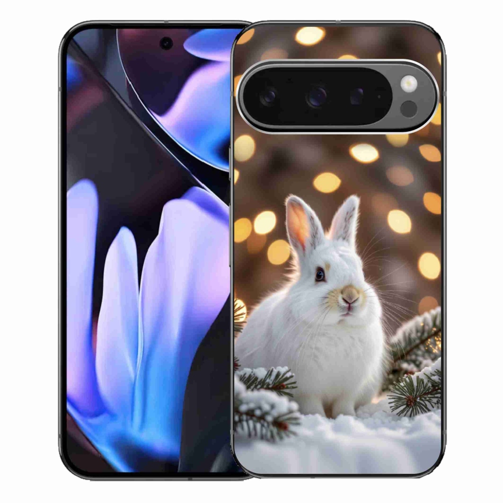 Gélový kryt mmCase na Google Pixel 9 Pro XL - biely zajac